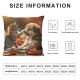 Ulloord Throw Pillow Covers Dog Kisses Kitten Cushion Cases Home Office Sofa Hidden Zipper Pillowcase Square Two Sides Printed