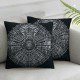 Ulloord  Throw Pillow Covers Scary Spider Halloween Cushion Cases Home Office Sofa Hidden Zipper Pillowcase Square Two Sides Printed