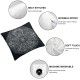 Ulloord  Throw Pillow Covers Scary Spider Halloween Cushion Cases Home Office Sofa Hidden Zipper Pillowcase Square Two Sides Printed