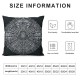 Ulloord  Throw Pillow Covers Scary Spider Halloween Cushion Cases Home Office Sofa Hidden Zipper Pillowcase Square Two Sides Printed