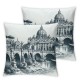 Ulloord Throw Pillow Covers River Water Bridge Cathedral Cushion Cases Home Office Sofa Hidden Zipper Pillowcase Square Two Sides Printed