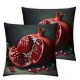 Ulloord Throw Pillow Covers Leaves Black Cushion Cases Home Office Sofa Hidden Zipper Pillowcase Square Two Sides Printed