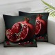 Ulloord Throw Pillow Covers Leaves Black Cushion Cases Home Office Sofa Hidden Zipper Pillowcase Square Two Sides Printed