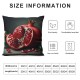 Ulloord Throw Pillow Covers Leaves Black Cushion Cases Home Office Sofa Hidden Zipper Pillowcase Square Two Sides Printed