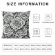 Ulloord  Throw Pillow Covers Roses Cushion Cases Home Office Sofa Hidden Zipper Pillowcase Square  Two Sides Printed