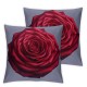 Ulloord  Throw Pillow Covers Roses Cushion Cases Home Office Sofa Hidden Zipper Pillowcase Square  Two Sides Printed