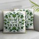 Ulloord Emotion Home Sweet Home Throw Pillow Covers , Spring Summer Eucalyptus Farmhouse Holiday Cushion Case for Home Sofa Couch Decoration