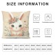 Ulloord Emotion Throw Pillow Covers Rabbit Spring Holiday Pink Cushion Case for Home Sofa Couch Decoration