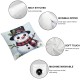 Ulloord Red Christmas Pillow Covers Christmas Decorations Snowman Wreath Merry Christmas Winter Holiday Decor Throw Cushion Case for Home Couch