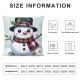 Ulloord Red Christmas Pillow Covers Christmas Decorations Snowman Wreath Merry Christmas Winter Holiday Decor Throw Cushion Case for Home Couch