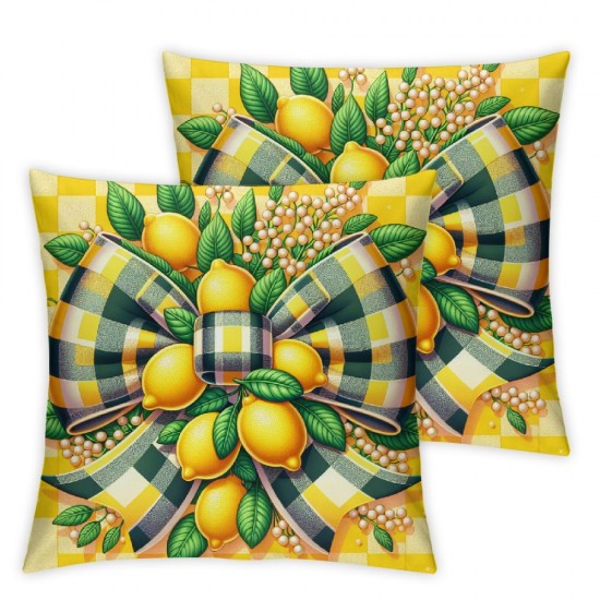 Ulloord Summer Throw Pillow Covers Holiday Yellow Cushion Case for Home Sofa Couch Decoration