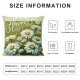 Ulloord Spring Summer Throw Pillow Covers , Bloom Daisy Flowers Farmhouse Holiday Green Cushion Case for Home Sofa Couch Decoration