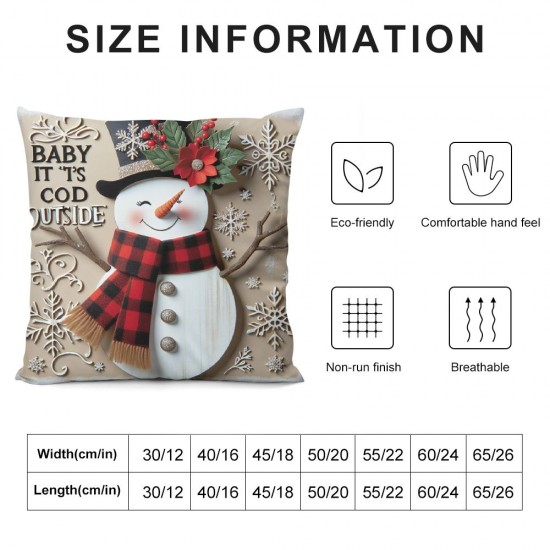 Ulloord Emotion Christmas Pillow Covers  Christmas Decor Red Black Buffalo Plaids Winter Holiday Decorations Throw Cushion Case for Home Couch