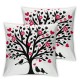 Ulloord  Emotion Valentines Day Throw Pillow Covers  Red Love Heart Home Decorations Cushion Case for Sofa Couch Polyester Linen