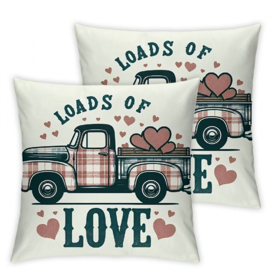 Ulloord Emotion Valentines Day Pillow Covers Spring Farmhouse Decor with Love Heart Holiday Decorations Throw Cushion Case for Home Decorations