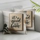 Ulloord Decoration Pillow Covers Family Saying Cushion Case for Sofa Couch Linen Porch Decor