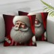 Ulloord Emotion Christmas Pillow Covers Decorations Winter Holiday Decor Throw Cushion Case for Home Couch