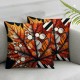 Ulloord Emotion Fall Decor Pillow Covers Pumpkin Farmhouse Decorations Throw Cushion Case for Fall Thanksgiving Home Decorative Pillows