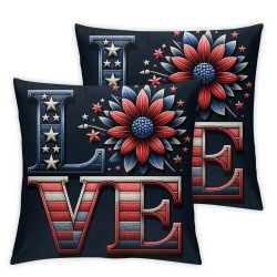 Ulloord Decorations Pillow Covers Farmhouse Decor Holiday Throw Cushion Case for Home Couch()