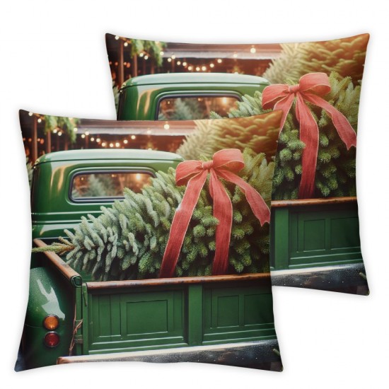 Ulloord Emotion Christmas Pillow Covers Christmas Decorations Wreath Winter Holiday Decor Throw Cushion Case for Home Couch