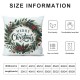 Ulloord  Emotion Merry Christmas Wreath Throw Pillow Cover  Home Decor Cushion Case for Sofa Couch Farmhouse Christmas Decorations