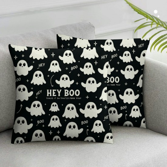 Ulloord Emotion Halloween Decor Pillow Covers Halloween Decorations Saying Orange Black Outdoor Fall Pillows Decorative Throw Cushion Case for Home Couch