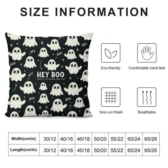 Ulloord Emotion Halloween Decor Pillow Covers Halloween Decorations Saying Orange Black Outdoor Fall Pillows Decorative Throw Cushion Case for Home Couch