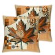 Ulloord Fall Decor Pillow Covers Thanksgiving Decorations Dot Orange Pumpkin Outdoor Decorative Throw Cushion Case for Home Couch