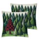 Ulloord Emotion Red Christmas Pillow Covers  Farmhouse Christmas Decorations Merry Christmas Tree Truck Hello Winter Holiday Decor Throw Cushion Case for Home Couch