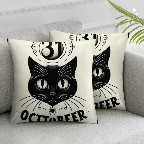 Ulloord Halloween Decor Pillow Covers Halloween Decorations Saying Outdoor Fall Pillows Decorative Throw Cushion Case for Home Couch