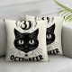 Ulloord Halloween Decor Pillow Covers Halloween Decorations Saying Outdoor Fall Pillows Decorative Throw Cushion Case for Home Couch