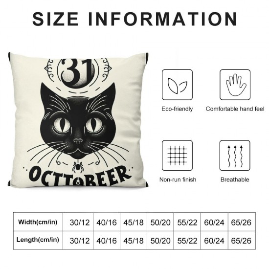 Ulloord Halloween Decor Pillow Covers Halloween Decorations Saying Outdoor Fall Pillows Decorative Throw Cushion Case for Home Couch