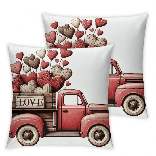 Ulloord  Emotion Valentines Day Throw Pillow Covers Buffalo Check Spring Farmhouse Holiday Red Black Cushion Case for Home Sofa Couch Decoration