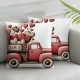 Ulloord  Emotion Valentines Day Throw Pillow Covers Buffalo Check Spring Farmhouse Holiday Red Black Cushion Case for Home Sofa Couch Decoration