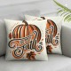 Ulloord  Emotion Happy Fall Pumpkin Halloween Throw Pillow Cover Farmhouse Autumn Cushion Case for Sofa Couch