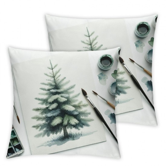 Ulloord Emotion Christmas Tree Throw Pillow Cover Cushion Case for Home Decor Sofa Couch Farmhouse