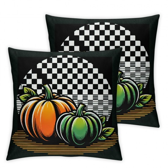 Ulloord Fall Decor Pillow Covers Thanksgiving Decorations Orange Pumpkin Outdoor Happy Decorative Throw Cushion Case for Home Couch