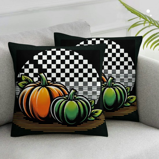 Ulloord Fall Decor Pillow Covers Thanksgiving Decorations Orange Pumpkin Outdoor Happy Decorative Throw Cushion Case for Home Couch