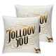 Ulloord Emotion Inspirational Quotes Throw Pillow Case Cushion Cover Polyester for Sofa Couch