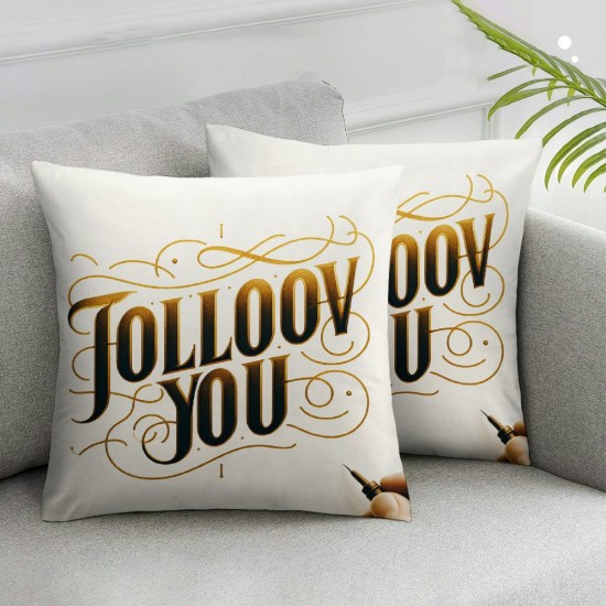 Ulloord Emotion Inspirational Quotes Throw Pillow Case Cushion Cover Polyester for Sofa Couch