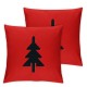 Ulloord Emotion Red White Soft Christmas Pillow Covers Christmas Decorations Believe Merry Christmas Winter Holiday Decor for Home Couch