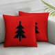 Ulloord Emotion Red White Soft Christmas Pillow Covers Christmas Decorations Believe Merry Christmas Winter Holiday Decor for Home Couch