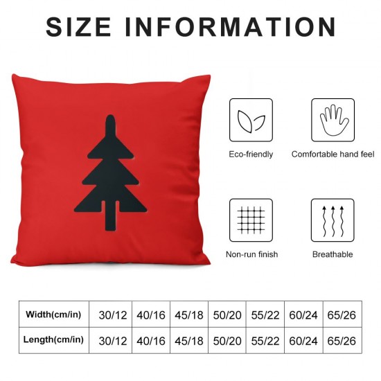 Ulloord Emotion Red White Soft Christmas Pillow Covers Christmas Decorations Believe Merry Christmas Winter Holiday Decor for Home Couch