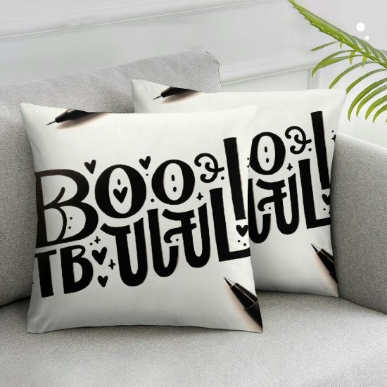 Ulloord Halloween Saying Throw Pillow Cover Cushion Case for Sofa Couch (, , , Witch)