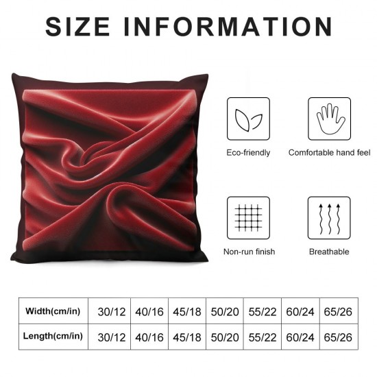 Ulloord Emotion  Cozy Velvet Throw Pillow Covers Cases for Couch Sofa Home Decoration,  Wine Red