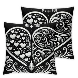 Ulloord  Emotion Valentines Day Throw Pillow Covers Love Heart Truck Spring Farmhouse Holiday Red Cushion Case for Home Sofa Couch Decoration