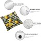 Ulloord Yellow Lemons Black and White Stripes Double Sided Pillow Cases Summer Fresh Fruit Pattern Plush Pillowcase Square Cushion Pillow Covers for Sofa Bed Home Decor