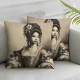 Ulloord Pillow Cases Oil Painting Elegant Woman Portrait Square Decorative Throw Pillow Cover Washable Pillowcase for Home Office Travel Bed Sofa