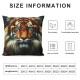 Ulloord Fierce Tiger Pillowcases Striped Skin Art Print Pillow Case Decorative Throw Pillow Cover for Home Sofa Office