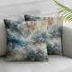 Pillow Cover Beige White Color Squares Brush Random Black Blobs Blocks Blurred Boxes Decorative Throw Pillow Case for Sofa Car Bedding Decoration